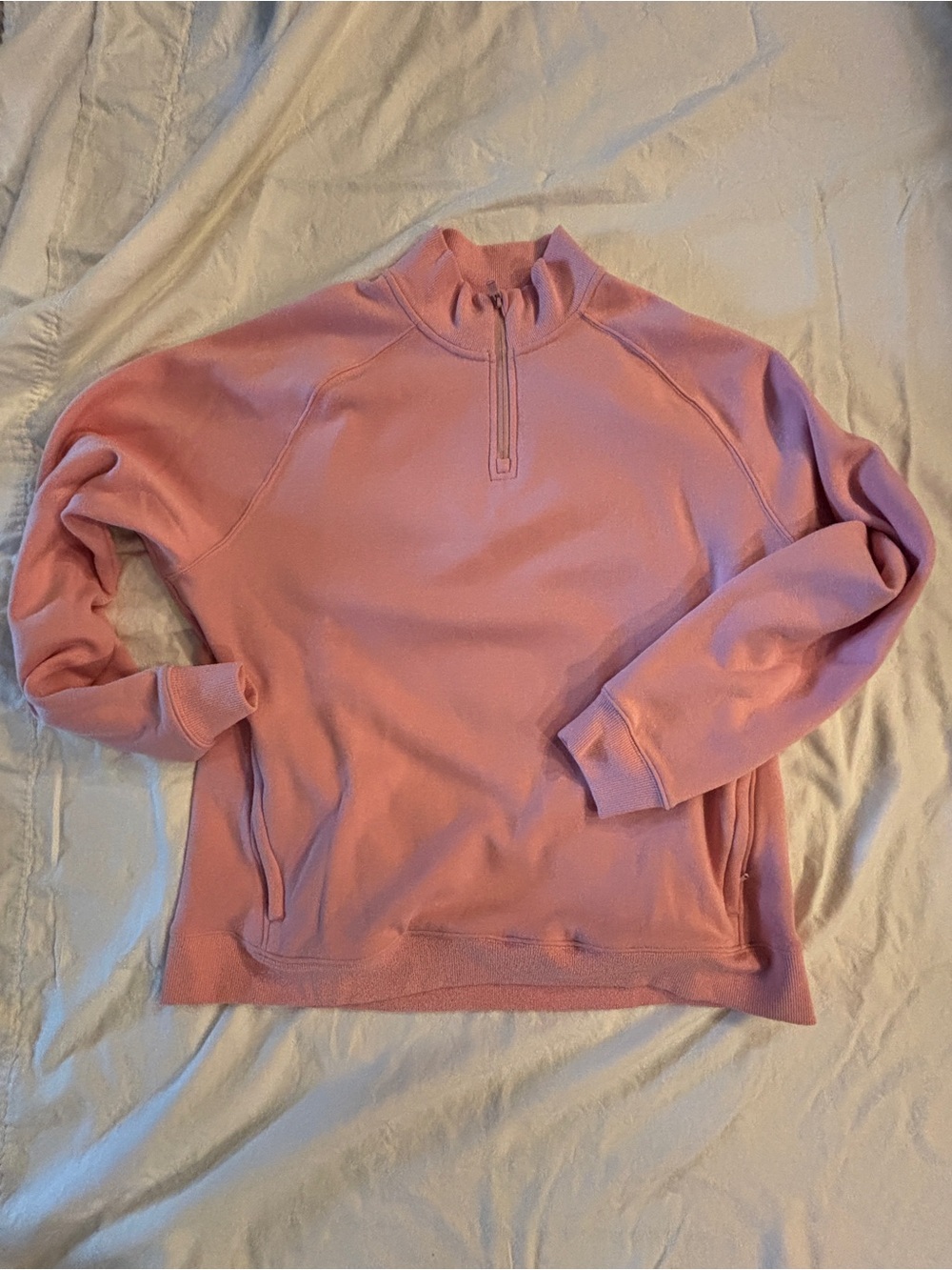 Men’s Quarter-Zip Sweatshirt in Dusty Pink